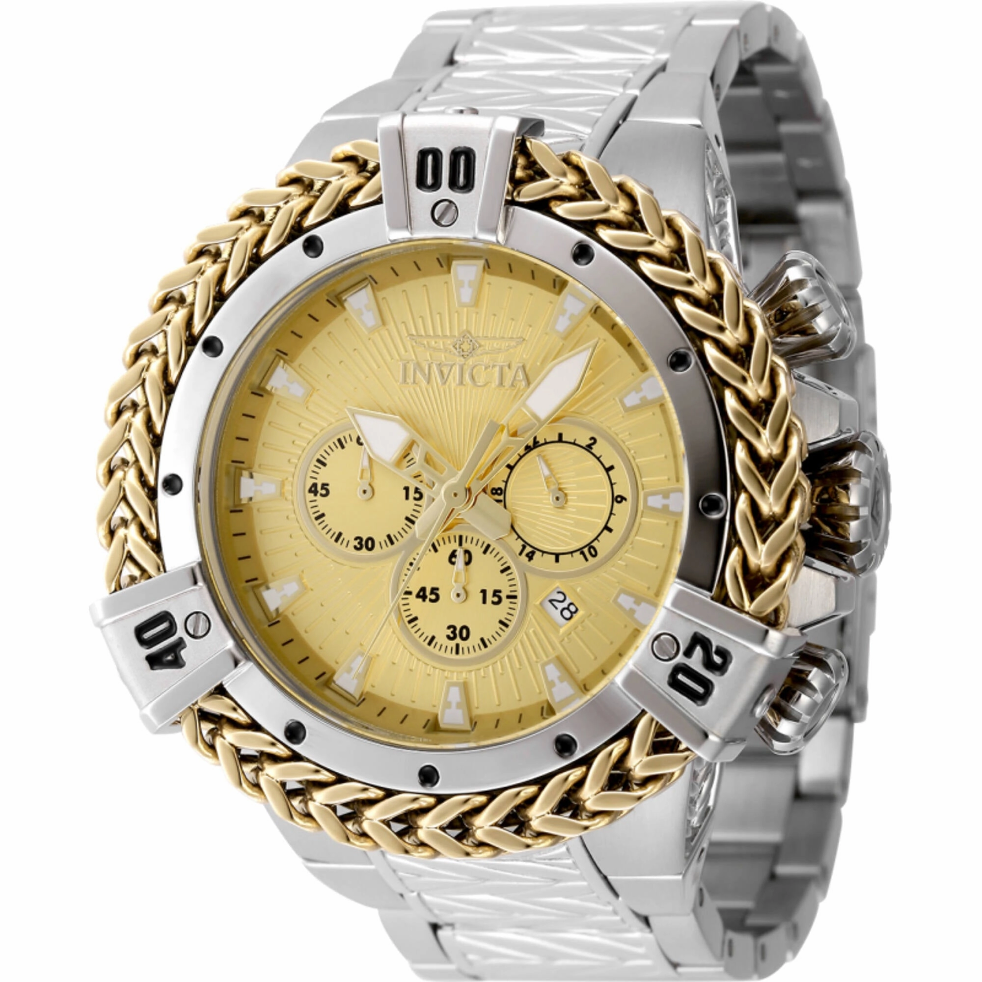 Invicta Men's Watch - Bolt Chronograph Gold Dial Stainless Steel Bracelet | 48157 