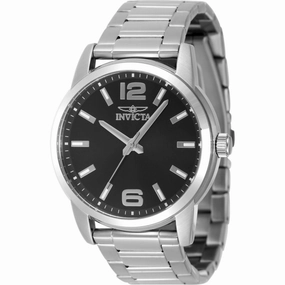 Invicta Men's Watch - Celestial Black Dial Silver Stainless Steel Bracelet | 48491 Luxury Quartz Watch Quartz Watch Sale