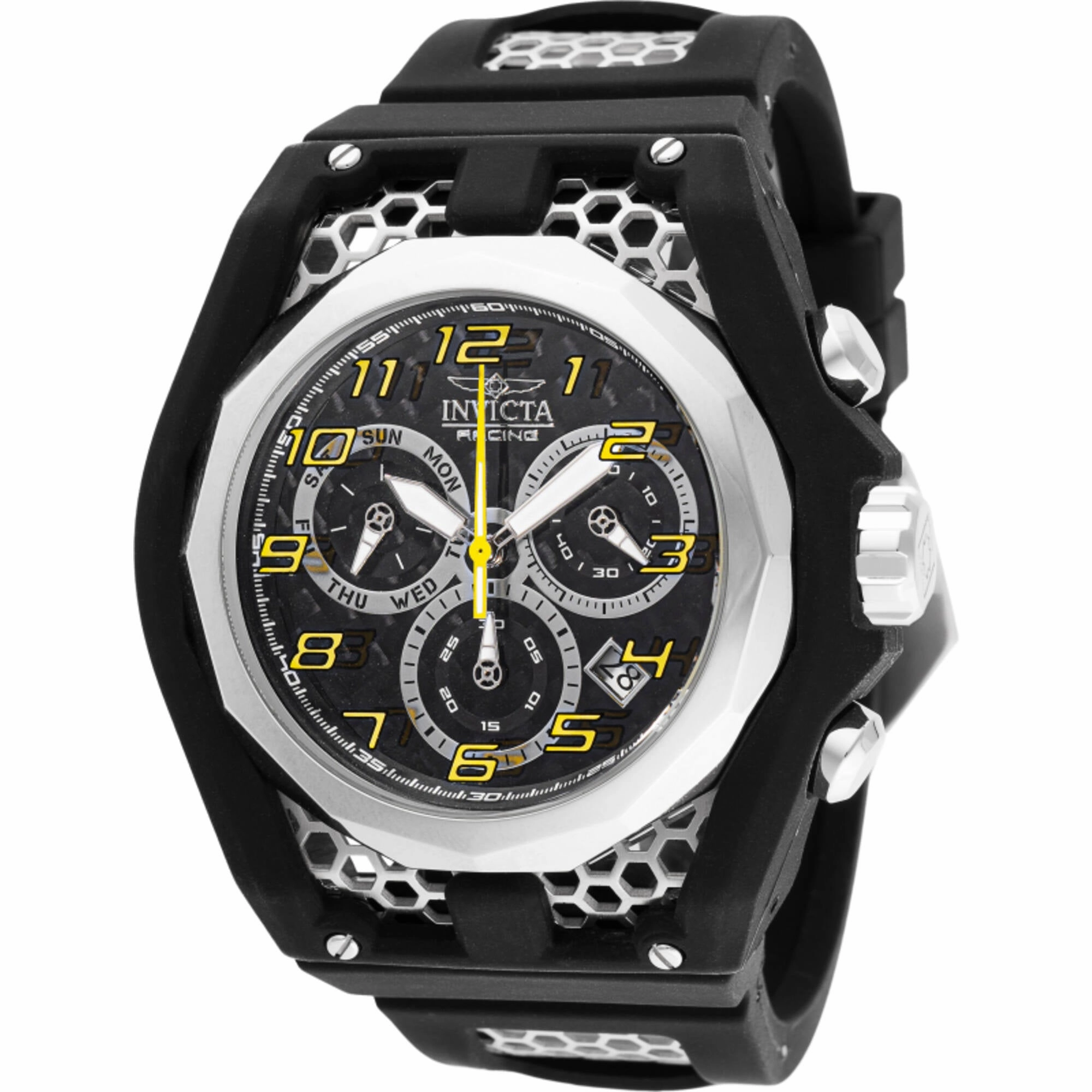 Invicta Men's Watch - Invicta Racing Chronograph Black, Silver Tone Strap | 47207 