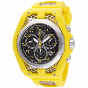 Invicta Men's Watch - Invicta Racing Chronograph Yellow, Silver Tone Strap | 47206 men's watches best men's watches under $500 affordable men's watches men watches classic
