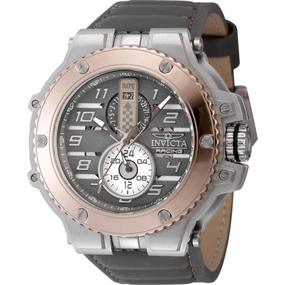 Invicta Men's Watch - Invicta Racing Downforce Quartz Grey Leather Strap | 47381 