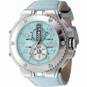 Invicta Men's Watch - Invicta Racing Downforce Turquoise Leather Strap Date | 47377 men's watches best men's watches under $500 affordable men's watches men watches classic