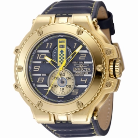 Invicta Men's Watch - Invicta Racing Downforce Yellow Gold Case Blue Strap | 47379 