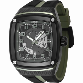 Invicta Men's Watch - Invicta Racing Gunmetal and Green Dial Silicone Strap | 48067 men's watches best men's watches under $500 affordable men's watches men watches classic
