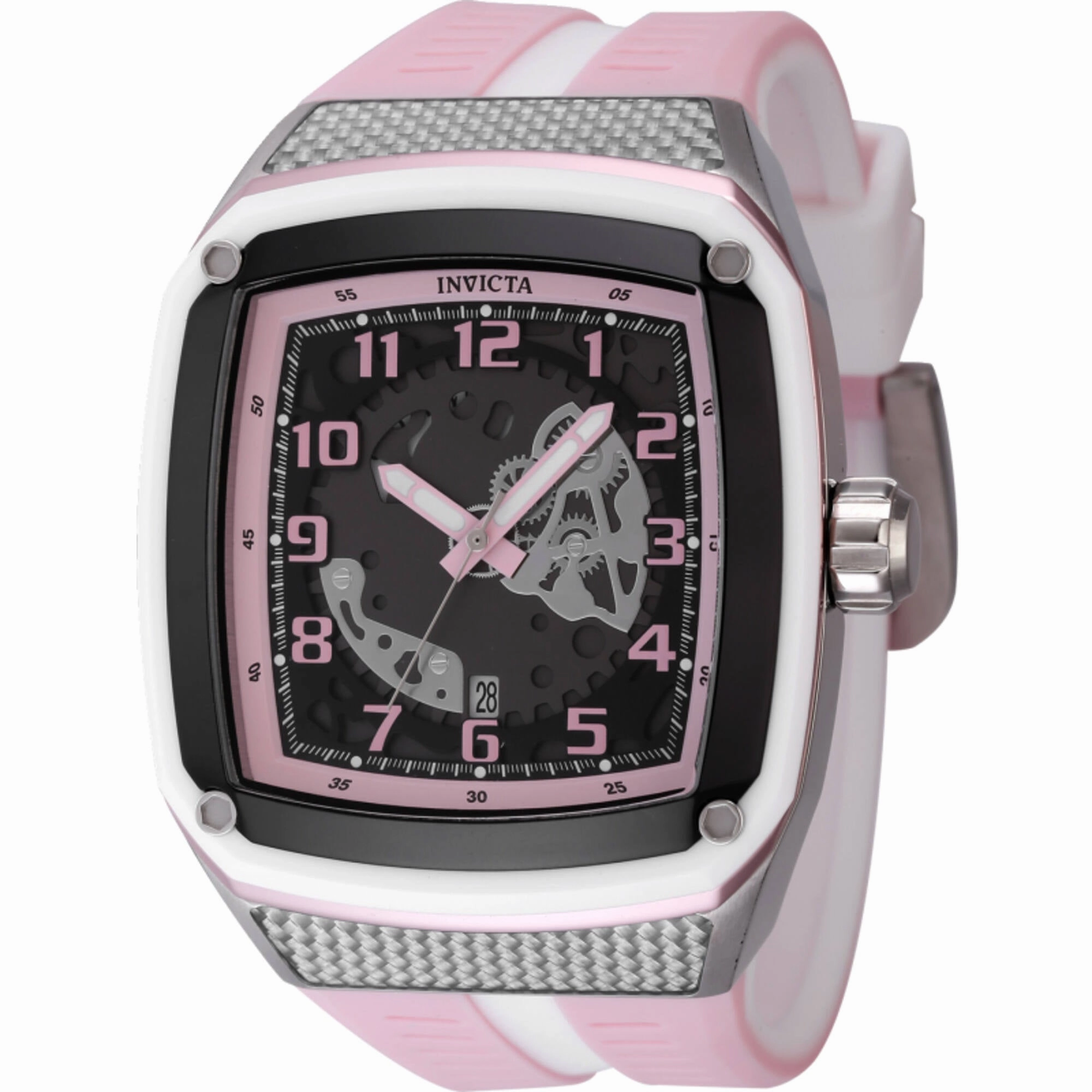 Invicta Men's Watch - Invicta Racing Quartz Pink and White Silicone Strap | 48069 