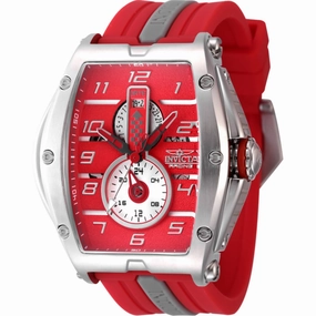 Invicta Men's Watch - Invicta Racing Quartz Red and Grey Silicone Strap | 47384 men's watches best men's watches under $500 affordable men's watches men watches classic