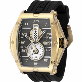 Invicta Men's Watch - Invicta Racing Quartz Yellow Gold Case Black Strap | 47386 