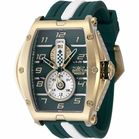 Invicta Men's Watch - Invicta Racing Yellow Gold Case Green and White Strap | 47387 