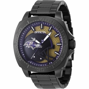 Invicta Men's Watch - NFL Baltimore Ravens Dark Yellow, Blue and Black Dial | 47875 