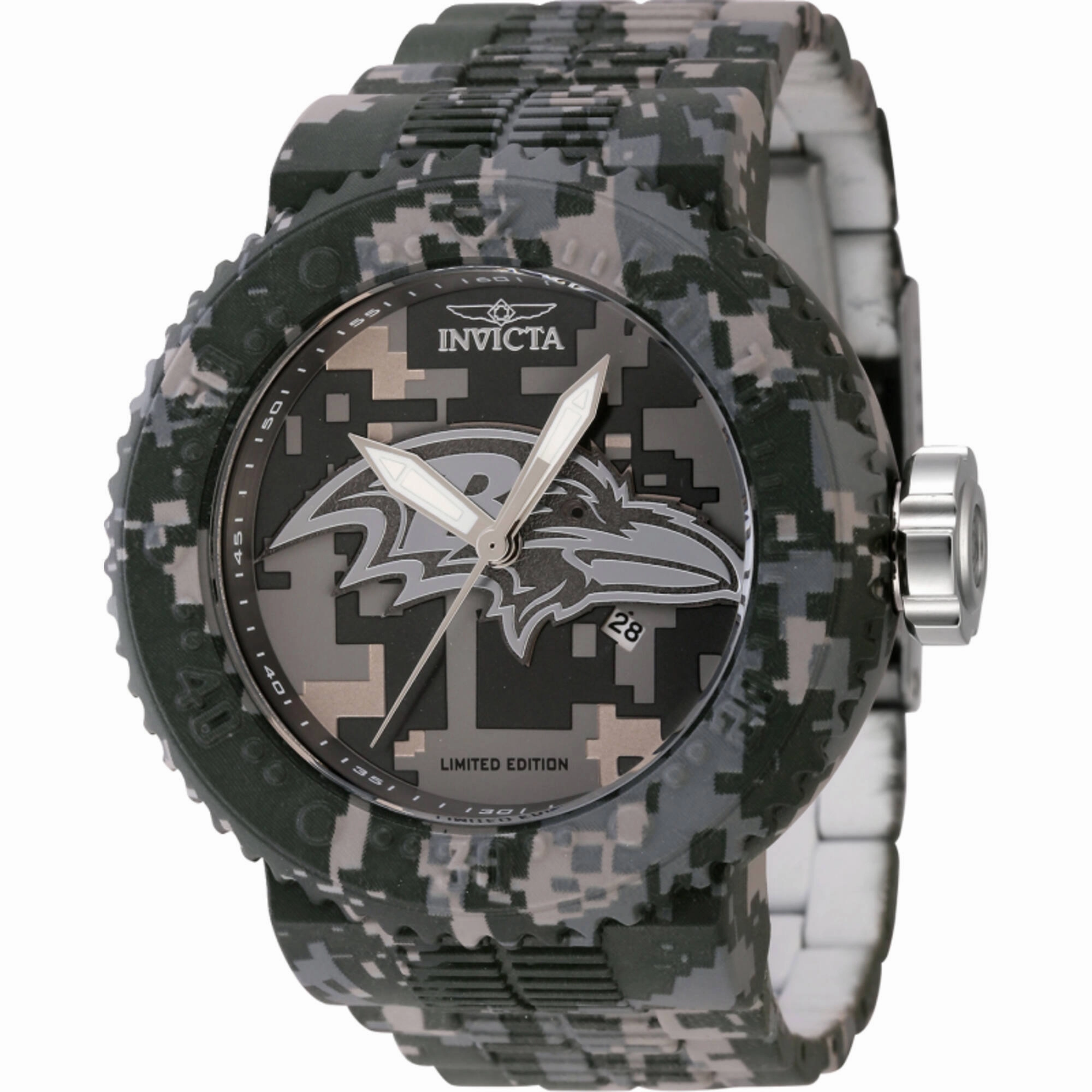 Invicta Men's Watch - NFL Baltimore Ravens Quartz Stainless Steel Bracelet | 45108 men's watches best men's watches under $500 affordable men's watches men watches classic