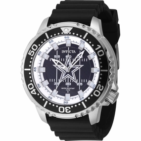 Invicta Men's Watch - NFL Dallas Cowboys Blue Dial Black Silicone Strap | 48099 