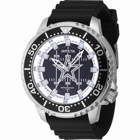 Invicta Men's Watch - NFL Dallas Cowboys Blue Dial Black Silicone Strap | 48099 men's watches best men's watches under $500 affordable men's watches men watches classic