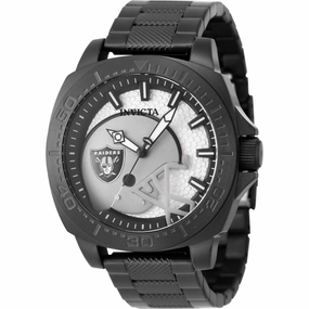 Invicta Men's Watch - NFL Las Vegas Raiders Grey and Black Dial Bracelet | 47869 men's watches best men's watches under $500 affordable men's watches men watches classic