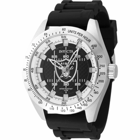 Invicta Men's Watch - NFL Las Vegas Raiders Quartz Black Silicone Rubber Strap | 47859 