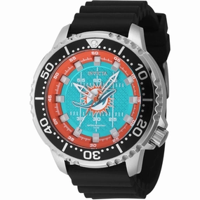 Invicta Men's Watch - NFL Miami Dolphins Light Blue and Orange Dial Strap | 48102 men's watches best men's watches under $500 affordable men's watches men watches classic