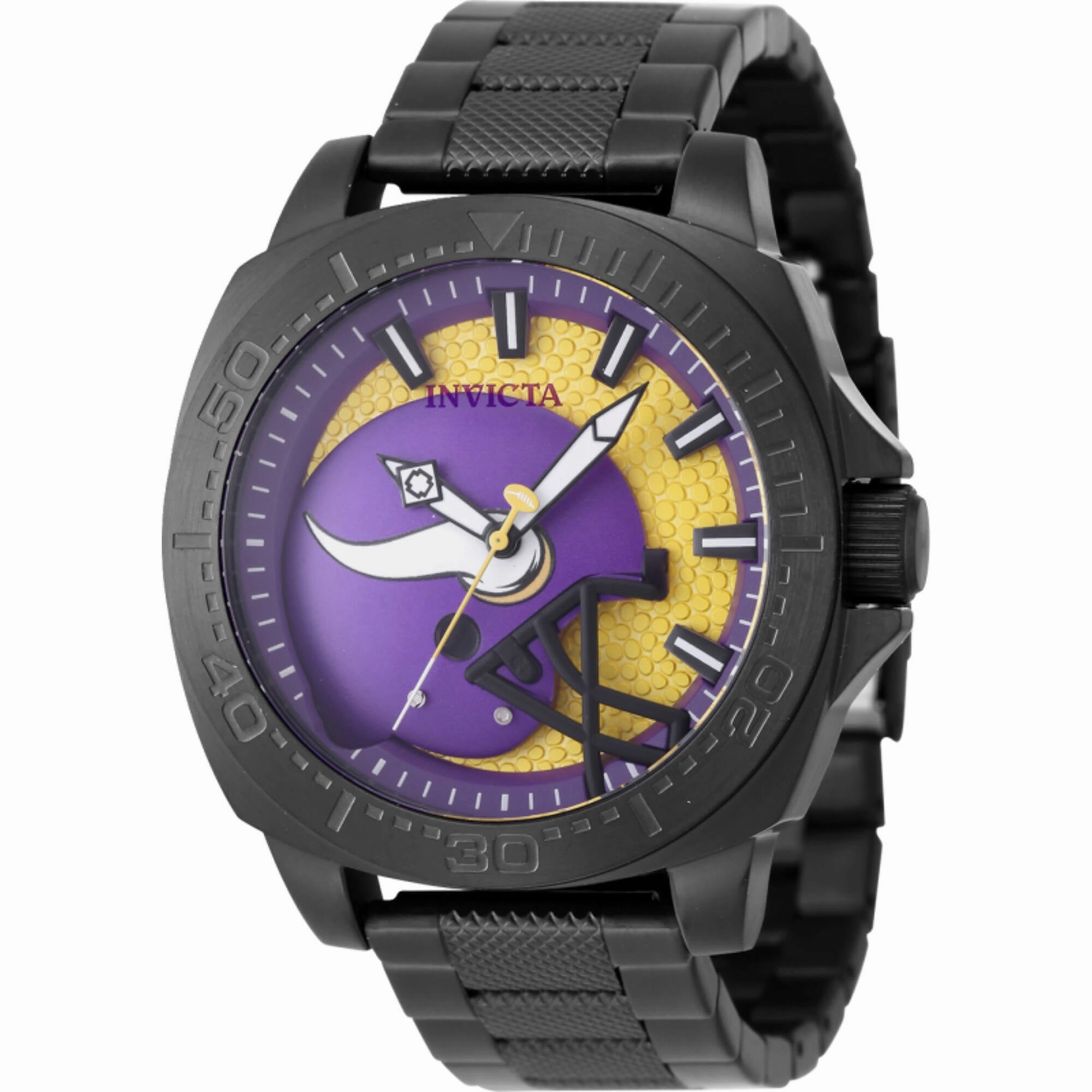 Invicta Men's Watch - NFL Minnesota Vikings Yellow and Purple Dial Bracelet | 47889 