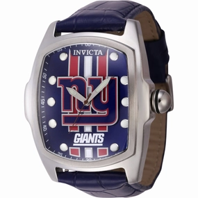 Invicta Men's Watch - NFL New York Giants Quartz Blue Genuine Leather Strap | 45455 Luxury Quartz Watch Quartz Watch Sale