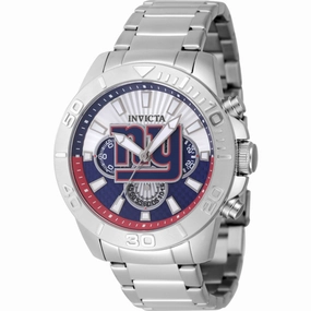 Invicta Men's Watch - NFL New York Giants Silver, Blue and Red Dial Bracelet | 47938 men's watches best men's watches under $500 affordable men's watches men watches classic