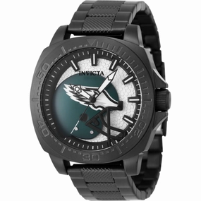Invicta Men's Watch - NFL Philadelphia Eagles Black Stainless Steel Bracelet | 47872 
