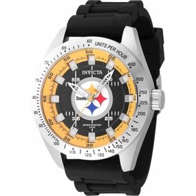 Invicta Men's Watch - NFL Pittsburgh Steelers Yellow and Black Dial Strap | 47858 men's watches best men's watches under $500 affordable men's watches men watches classic