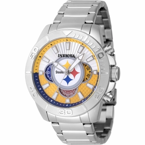 Invicta Men's Watch - NFL Pittsburgh Steelers Yellow, Silver and Blue Dial | 47933 