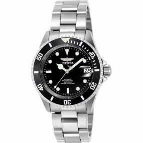 Invicta Men's Watch - Pro Diver Automatic Black Dial Silver Steel Bracelet | 9937OB,automatic watch,automatic watches for men,automatic watches for women,luxury automatic watch,minimalist automatic watch,dress automatic watch,vintage automatic watch,autom