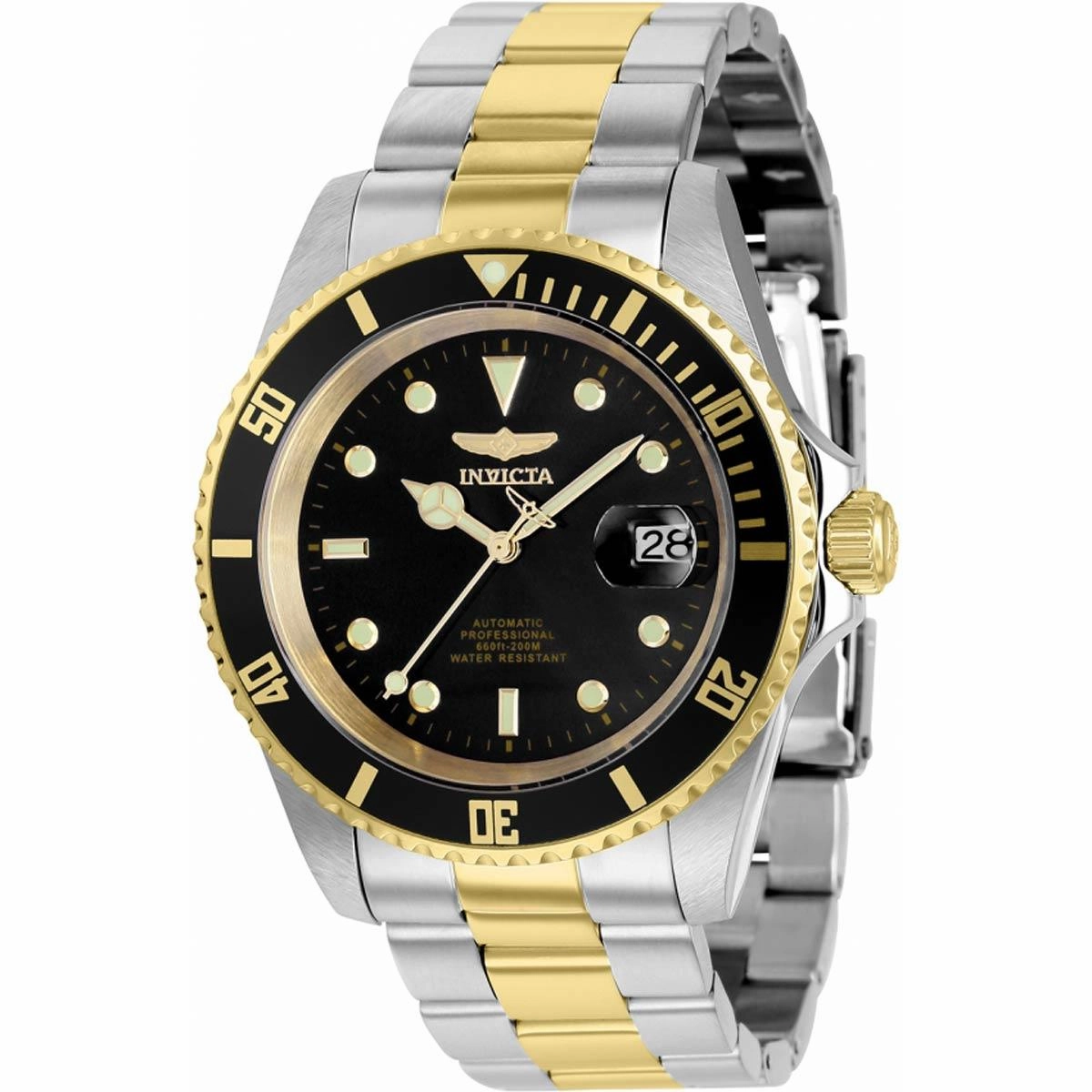 Invicta Men's Watch - Pro Diver Automatic Black Dial Two Tone Bracelet | 8927OBXL,automatic watch,automatic watches for men,automatic watches for women,luxury automatic watch,minimalist automatic watch,dress automatic watch,vintage automatic watch,automat