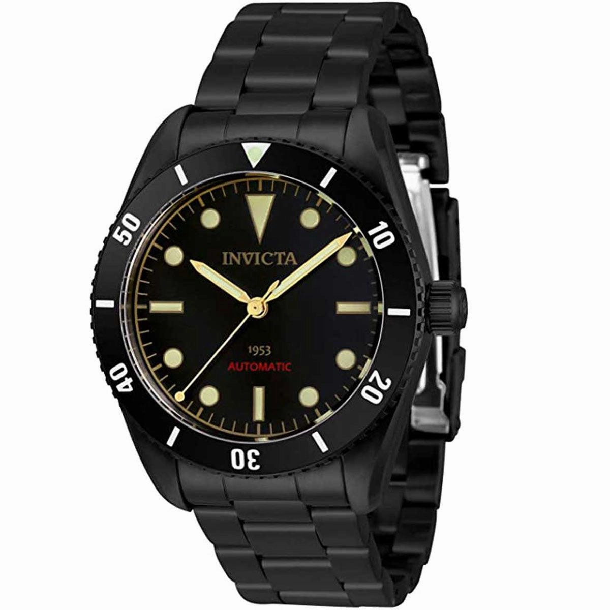 Invicta Men's Watch - Pro Diver Automatic Black Stainless Steel Bracelet | 34337,automatic watch,automatic watches for men,automatic watches for women,luxury automatic watch,minimalist automatic watch,dress automatic watch,vintage automatic watch,automati
