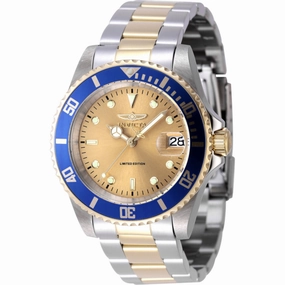Invicta Men's Watch - Pro Diver Automatic Gold Dial Two Tone Steel Bracelet | 47394 men's watches best men's watches under $500 affordable men's watches men watches classic