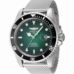 Invicta Men's Watch - Pro Diver Automatic Green Dial Silver Tone Mesh Bracelet | 48630,automatic watch,automatic watches for men,automatic watches for women,luxury automatic watch,minimalist automatic watch,dress automatic watch,vintage automatic watch,au