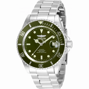 Invicta Men's Watch - Pro Diver Automatic Military Green Dial Silver Steel | 35690,automatic watch,automatic watches for men,automatic watches for women,luxury automatic watch,minimalist automatic watch,dress automatic watch,vintage automatic watch,automa