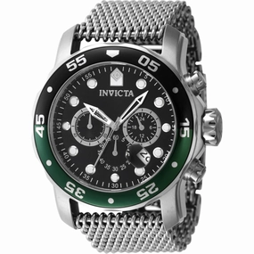 Invicta Men's Watch - Pro Diver Black and Green Rotating Bezel Mesh Bracelet | 47631 Luxury Quartz Watch Quartz Watch Sale