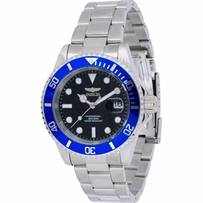 Invicta Men's Watch - Pro Diver Black Dial Silver Stainless Steel Bracelet | 43502 Luxury Quartz Watch Quartz Watch Sale