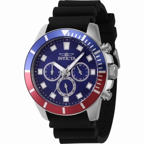 Invicta Men's Watch - Pro Diver Chronograph Blue Dial Silicone Rubber Strap | 46080 Luxury Quartz Watch Quartz Watch Sale
