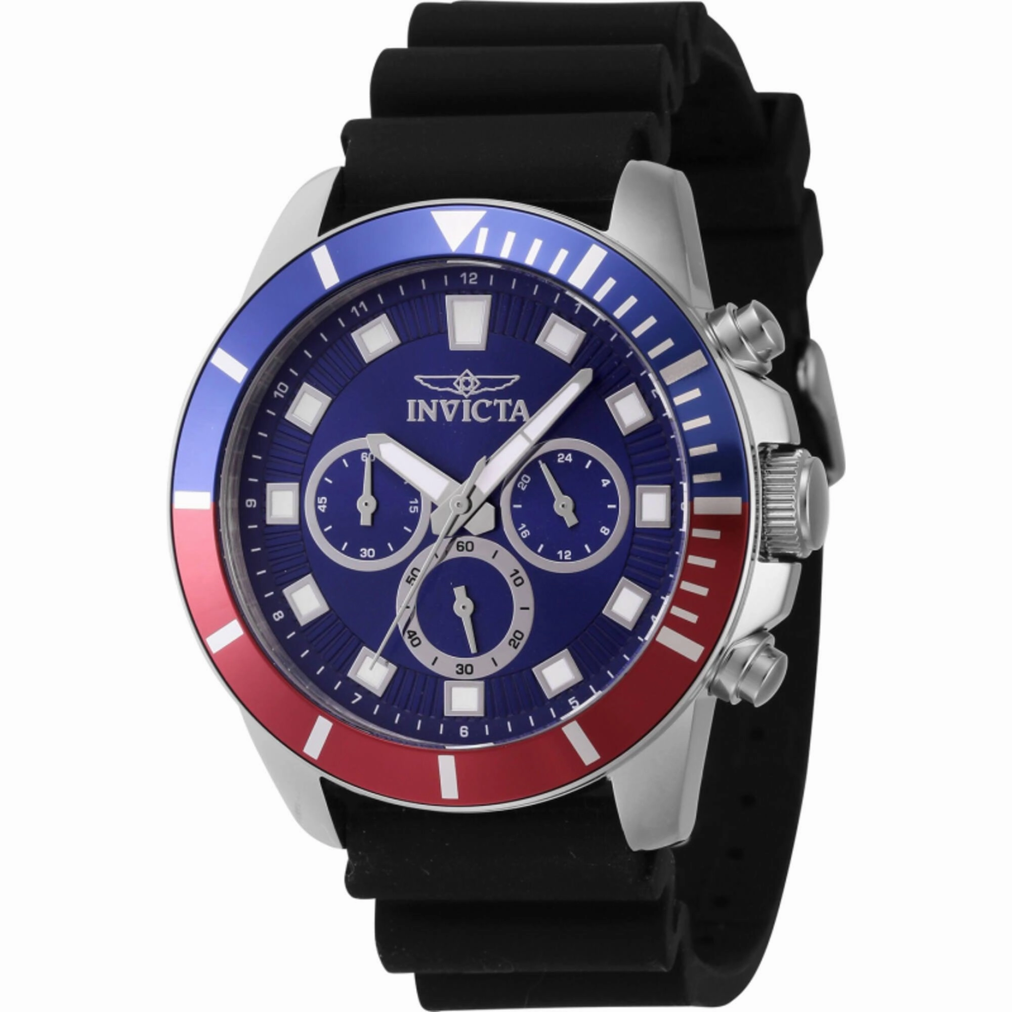 Invicta Men's Watch - Pro Diver Chronograph Blue Dial Silicone Rubber Strap | 46080 Luxury Quartz Watch Quartz Watch Sale