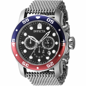 Invicta Men's Watch - Pro Diver Chronograph Quartz Black Dial Mesh Bracelet | 47630 men's watches best men's watches under $500 affordable men's watches men watches classic