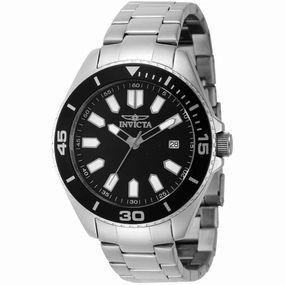 Invicta Men's Watch - Pro Diver Quartz Black Dial Stainless Steel Bracelet | 46316 men's watches best men's watches under $500 affordable men's watches men watches classic