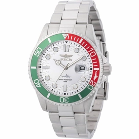 Invicta Men's Watch - Pro Diver Quartz Red and Green Rotating Bezel Bracelet | 44714 Luxury Quartz Watch Quartz Watch Sale