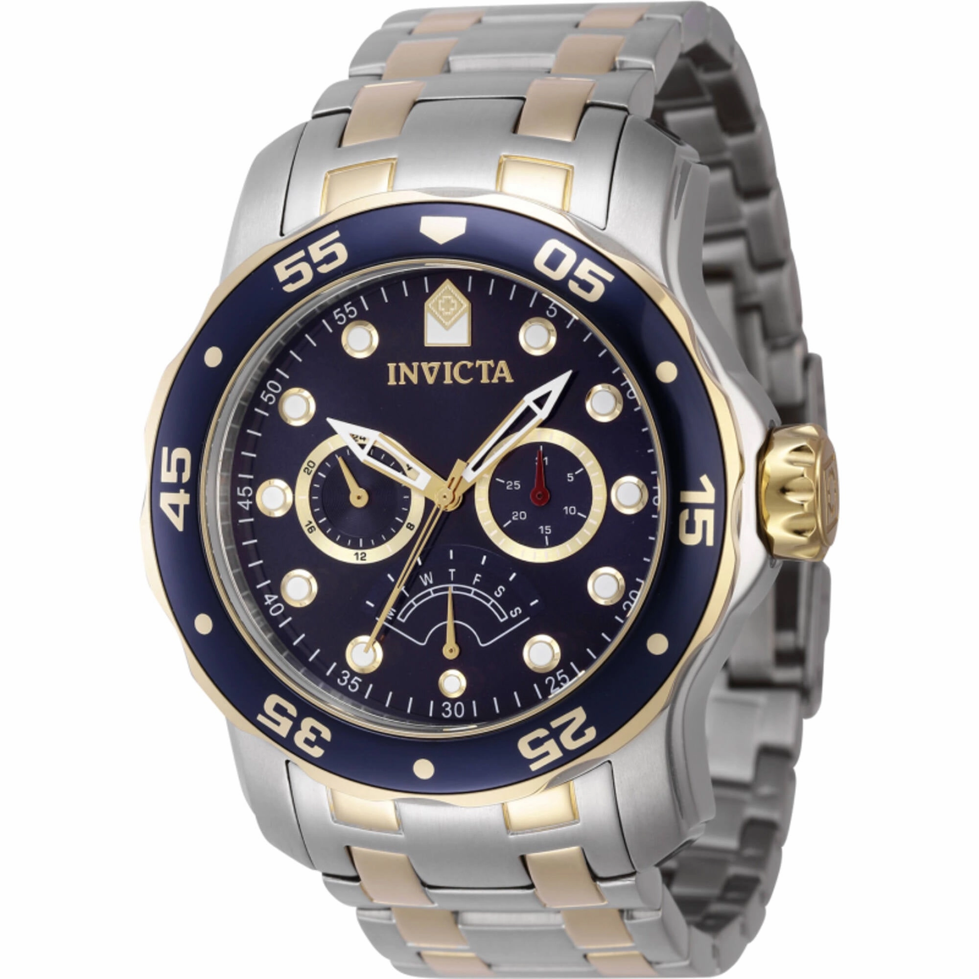 Invicta Men's Watch - Pro Diver Quartz Rotating Bezel Blue Dial TT Bracelet | 47001 Luxury Quartz Watch Quartz Watch Sale