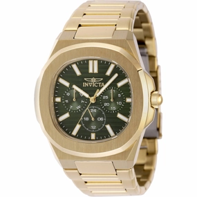 Invicta Men's Watch - Speedway Day-Date Green Dial Yellow Gold Bracelet | 48523 men's watches best men's watches under $500 affordable men's watches men watches classic