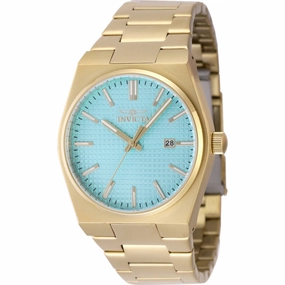 Invicta Men's Watch - Speedway Light Blue Dial Yellow Gold Steel Bracelet | 48401 