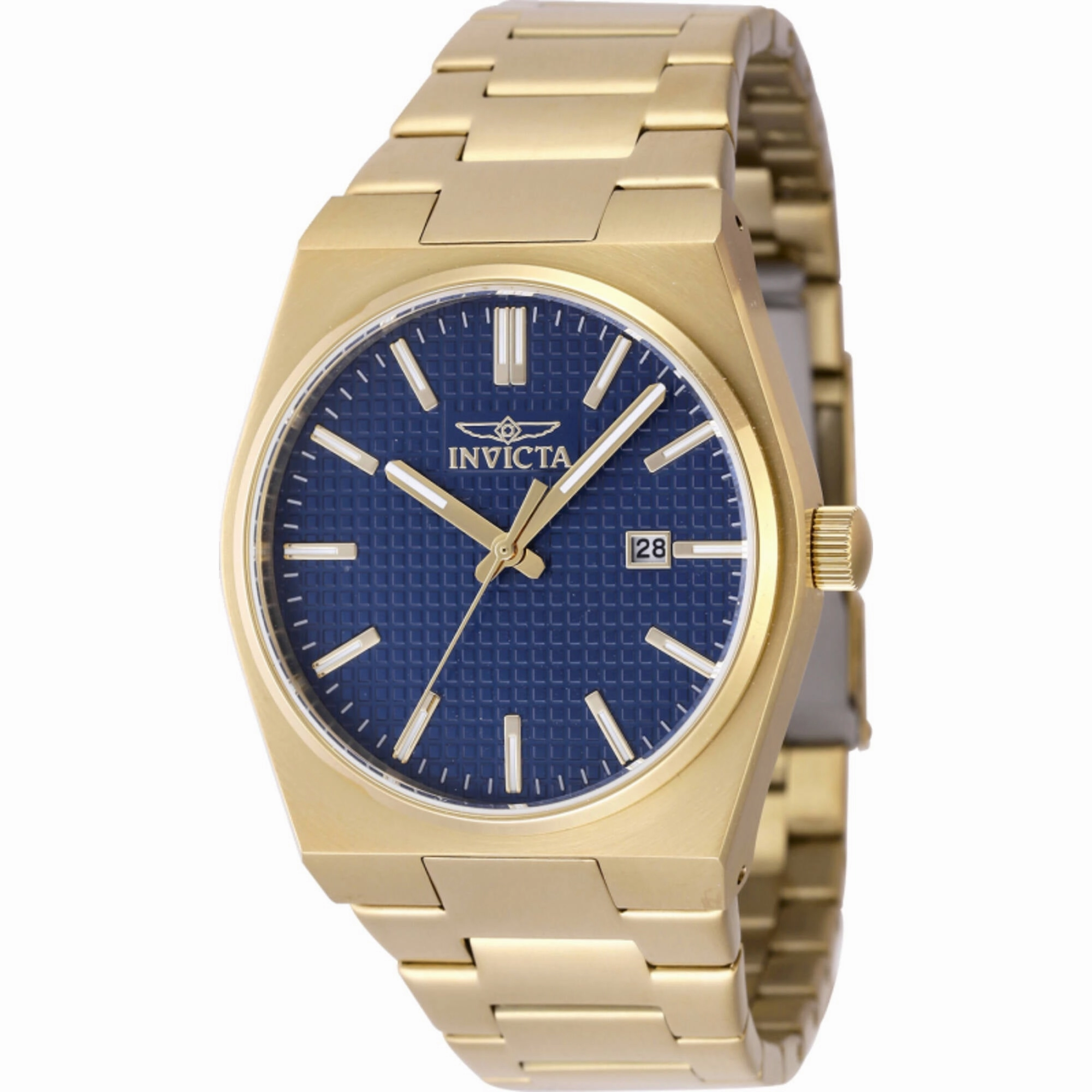 Invicta Men's Watch - Speedway Quartz Blue Dial Yellow Gold Steel Bracelet | 48396 