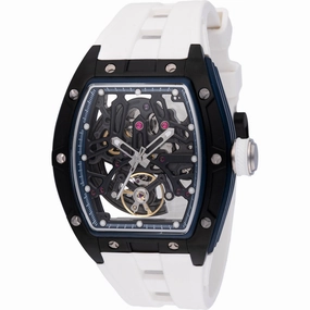 Invicta Men's Watch S1 Rally Black and Silver Skeleton Dial Silicone Strap 49030 
