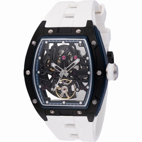 Invicta Men's Watch S1 Rally Black and Silver Skeleton Dial Silicone Strap 49030 men's watches best men's watches under $500 affordable men's watches men watches classic