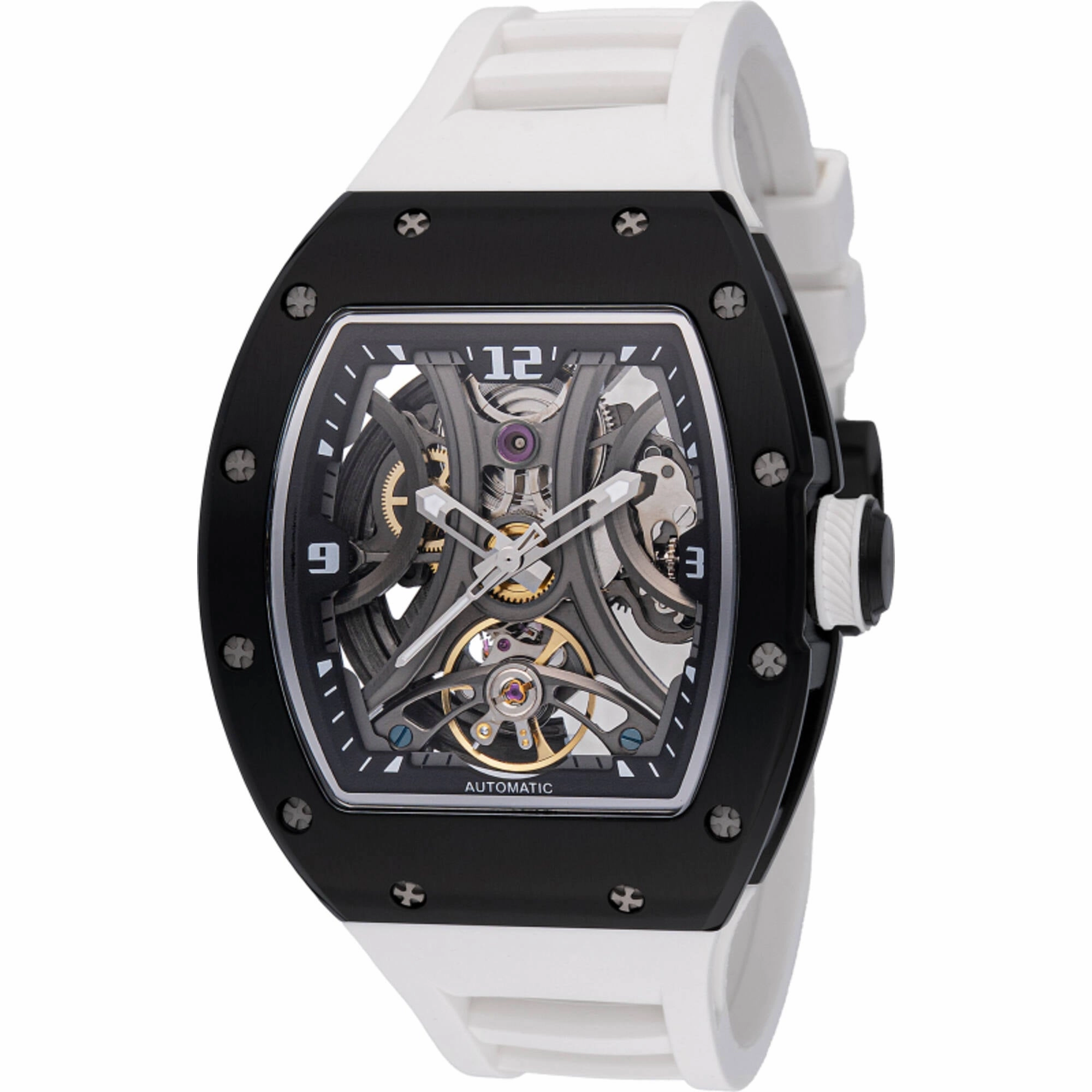 Invicta Men's Watch S1 Rally Chrono Skeleton Dial White Silicone Strap 49021 men's watches best men's watches under $500 affordable men's watches men watches classic