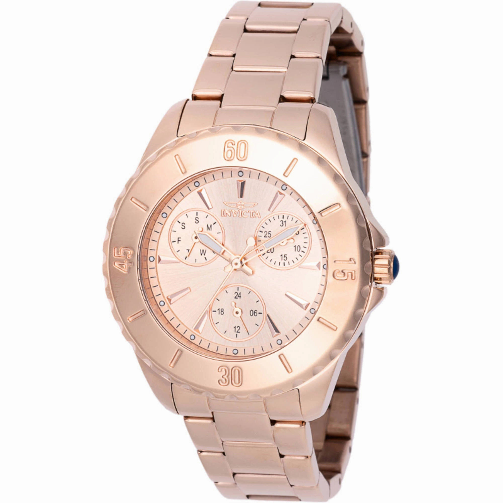 Invicta Women's Watch - Angel Day-Date Rose Gold Stainless Steel Bracelet | 48403 Luxury Quartz Watch Quartz Watch Sale