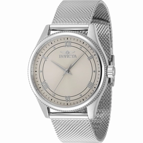 Invicta Women's Watch - Celestial Quartz Ivory Dial Silver Steel Bracelet | 48486 Luxury Quartz Watch Quartz Watch Sale