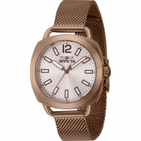 Invicta Women's Watch - Wildflower Silver Dial Brown Steel Mesh Bracelet | 46340 Luxury Quartz Watch Quartz Watch Sale