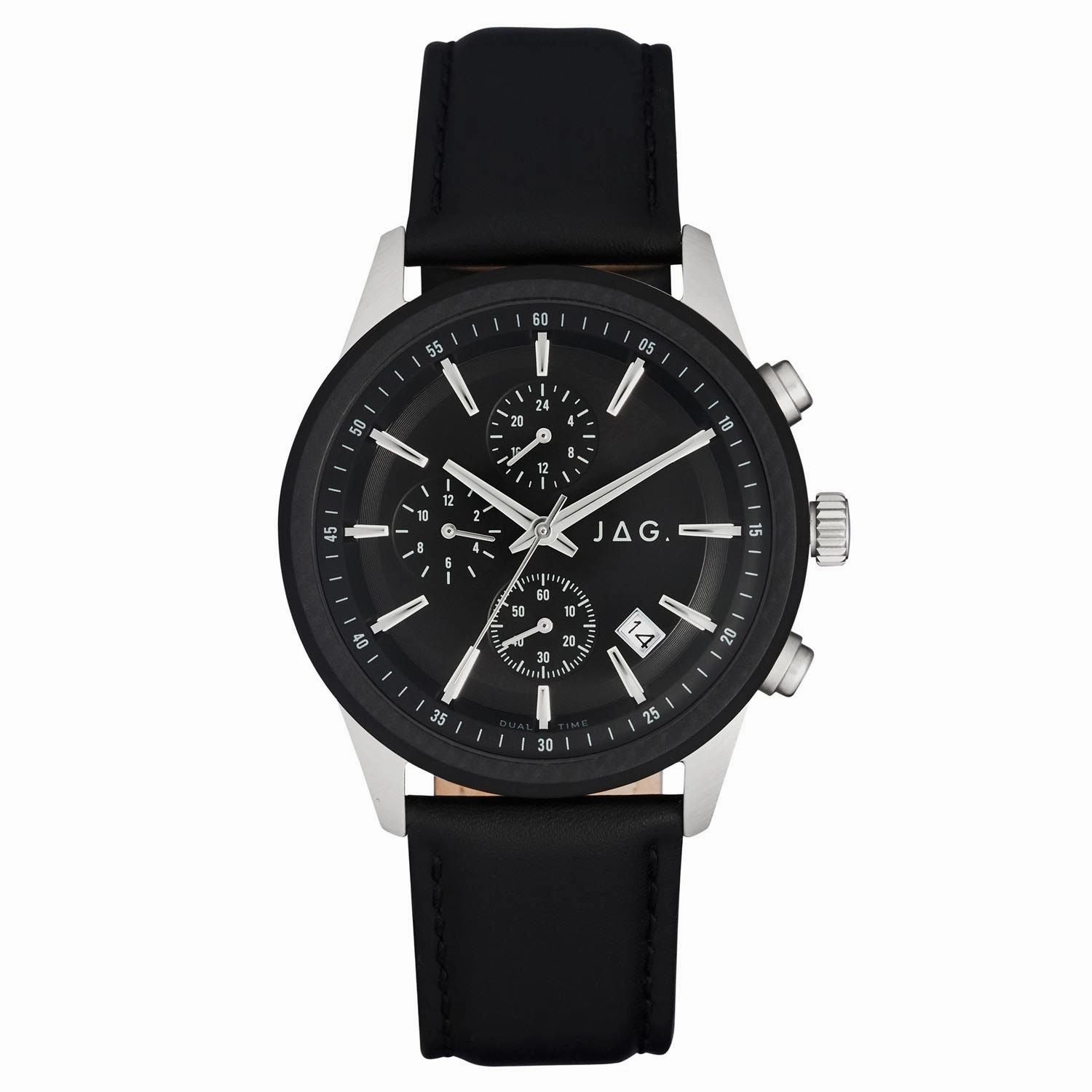 Jag Jamieson Black Dial 42mm Watch J2639 