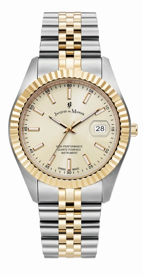 JDM Inspiration Business Date Two Tone, Gold 5 ATM 